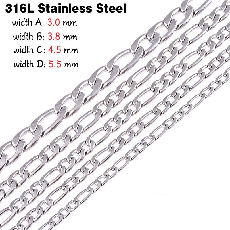 Stainless steel necklace 7*470mm - 2