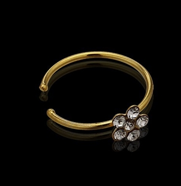 925 Sterling Silver guld näsa piercing Öronpiercingar