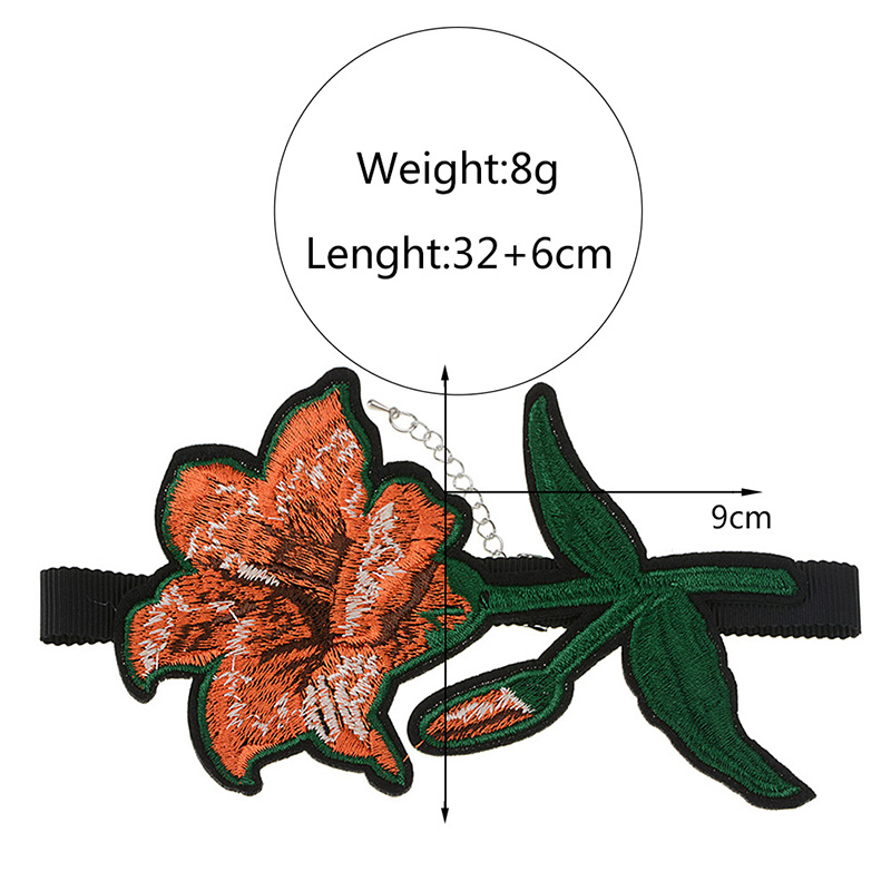 Halsband choker blomma - 2