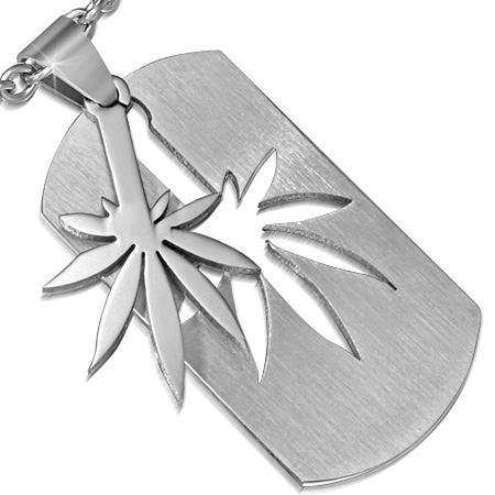 Stainless Steel 2-Part Cut-out  Tag Pendant