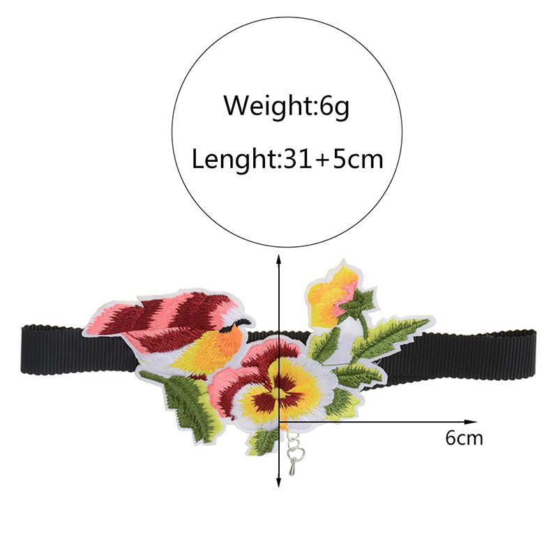 Halsband choker blomma - 3