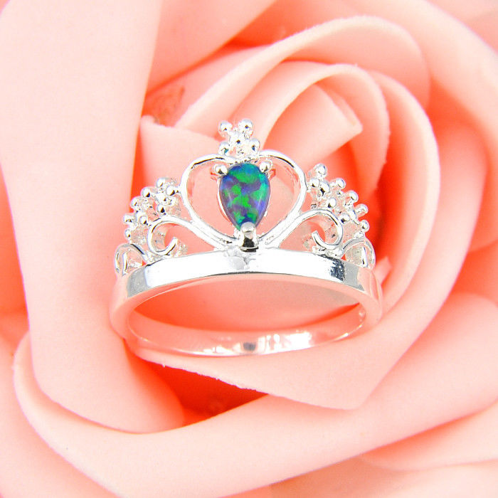 Silver FILLED RING Fire Opal  - 4