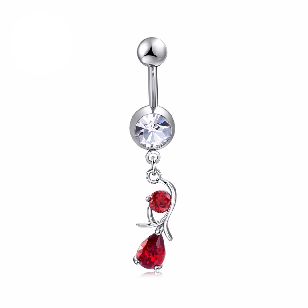 Gold Plated Navel Belly Button Ring Body Piercing Jewelry - 2