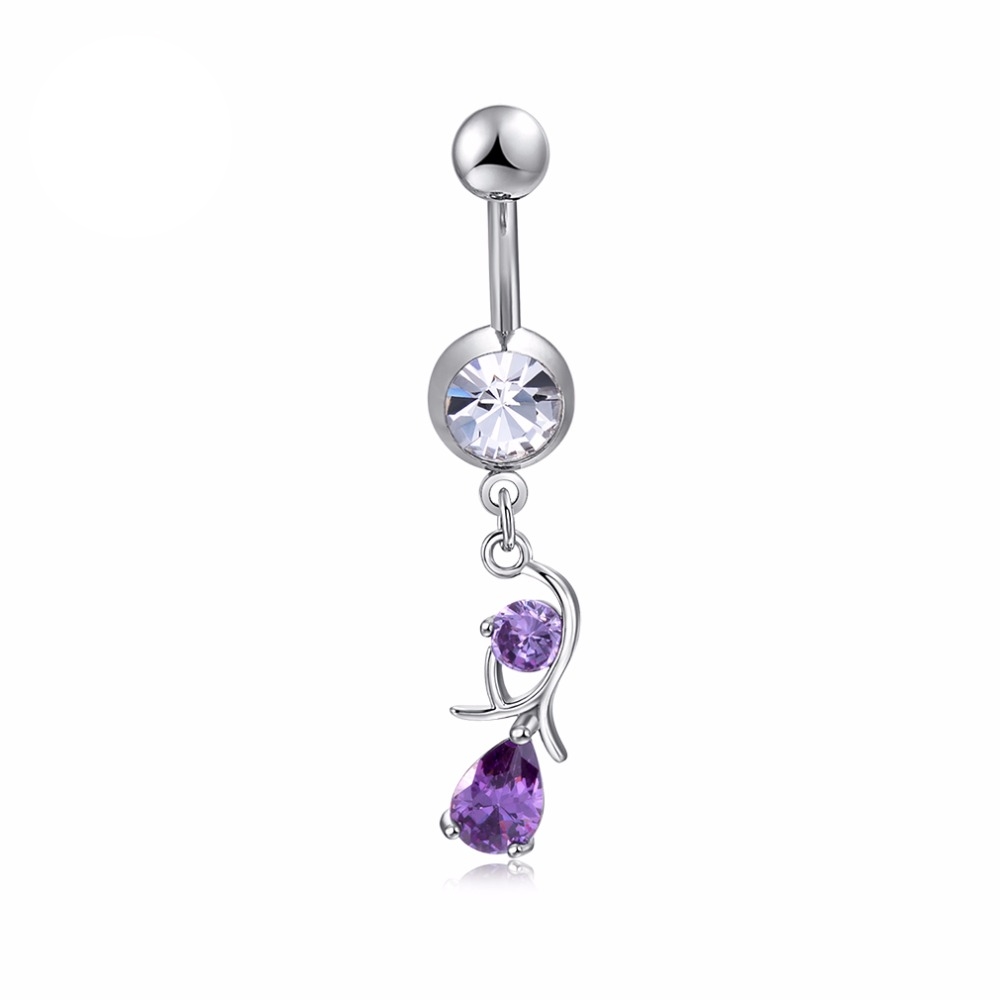 Gold Plated Navel Belly Button Ring Body Piercing Jewelry