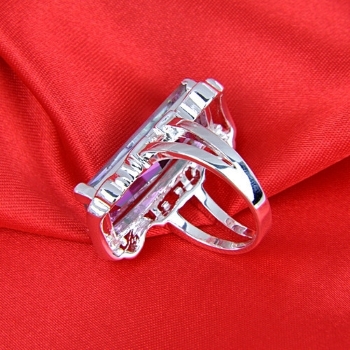 Silver RING Rainbow colored topaz GEMSTONE - 5