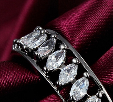 18K SVART Guldfyllda guld Filled gulddoublé Ring Cubic Zirconia - 2