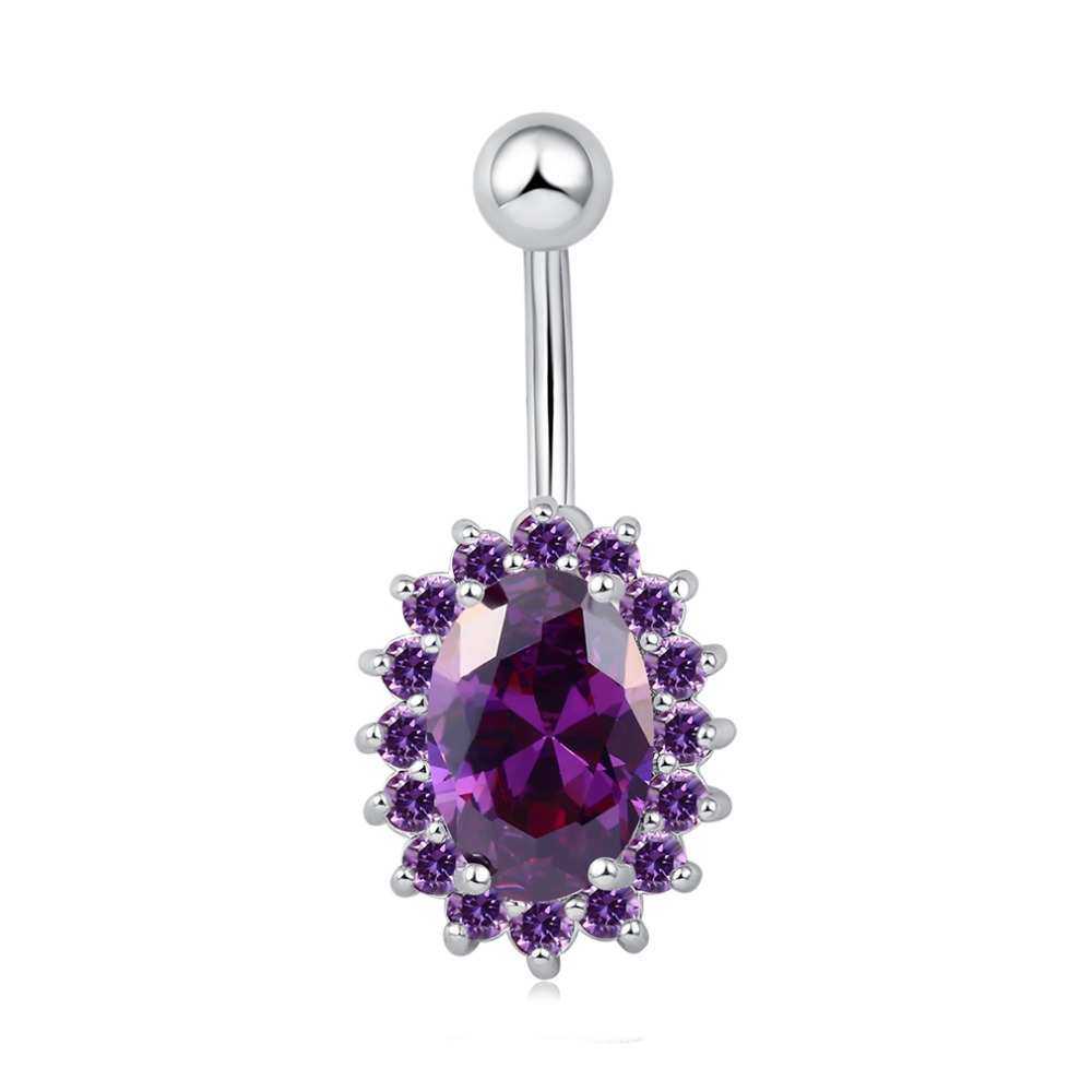 Gold Plated Navel Belly Button Ring Body Piercing Jewelry - 3