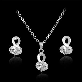18K WHITE Gold Filled SETS CZ