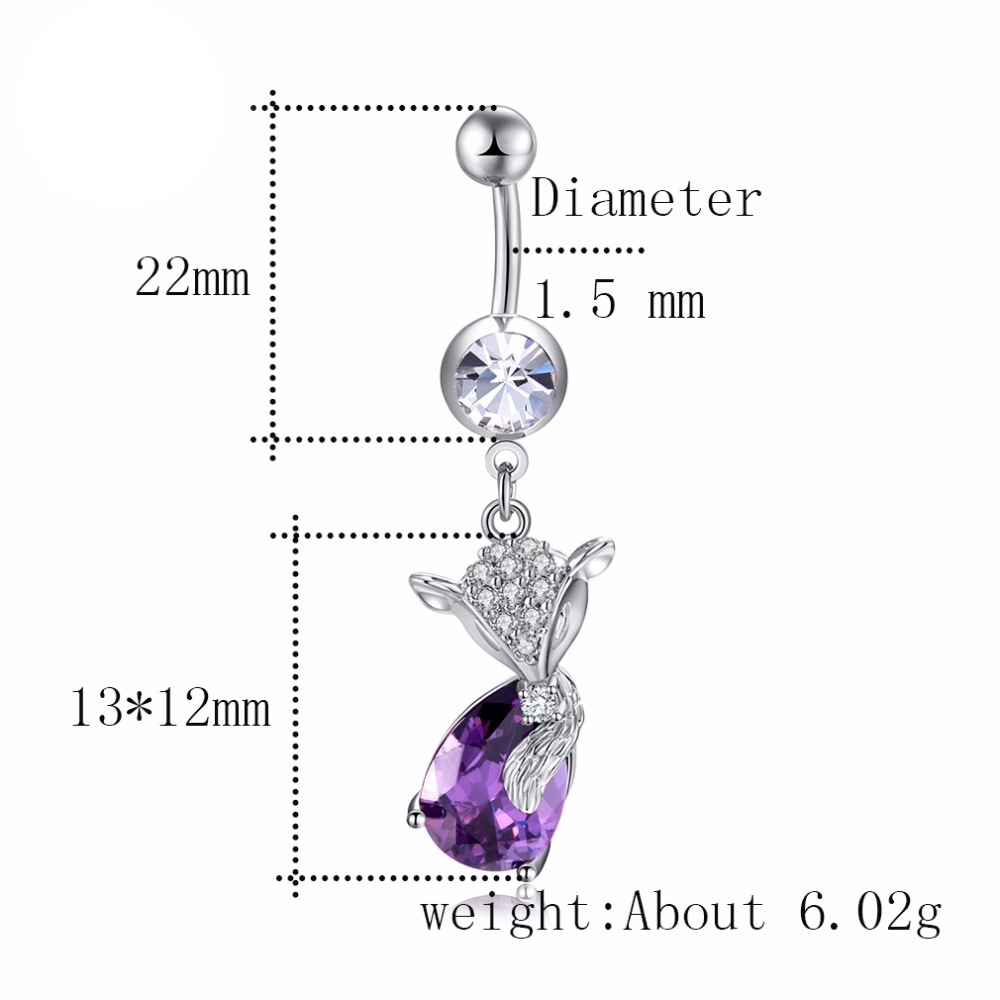Gold Plated Navel Belly Button Ring Body Piercing Jewelry - 4