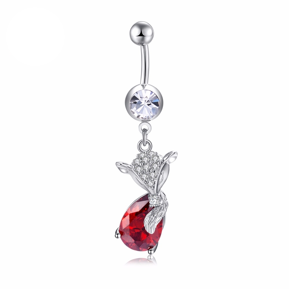 Gold Plated Navel Belly Button Ring Body Piercing Jewelry - 2