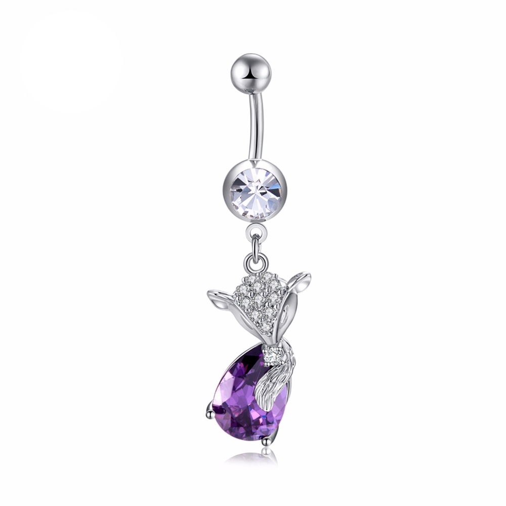 Gold Plated Navel Belly Button Ring Body Piercing Jewelry
