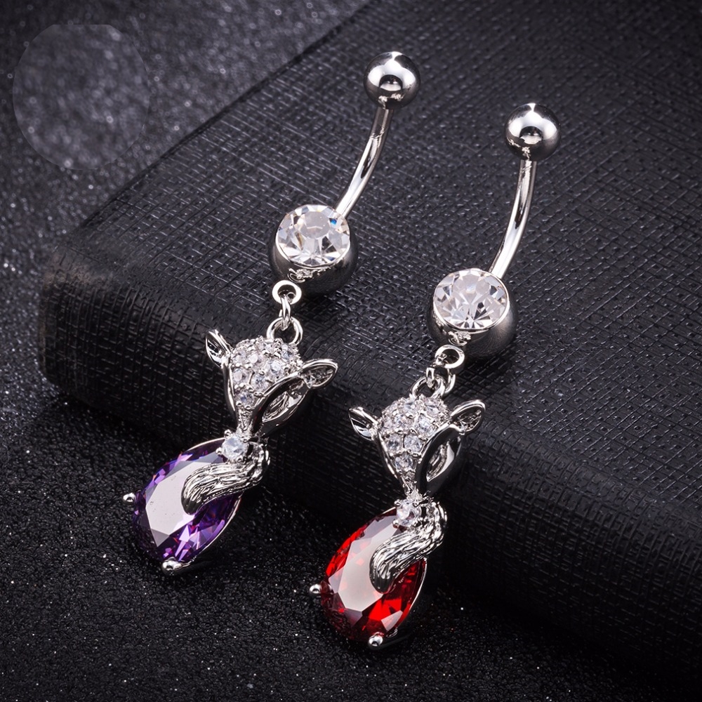 Gold Plated Navel Belly Button Ring Body Piercing Jewelry - 3