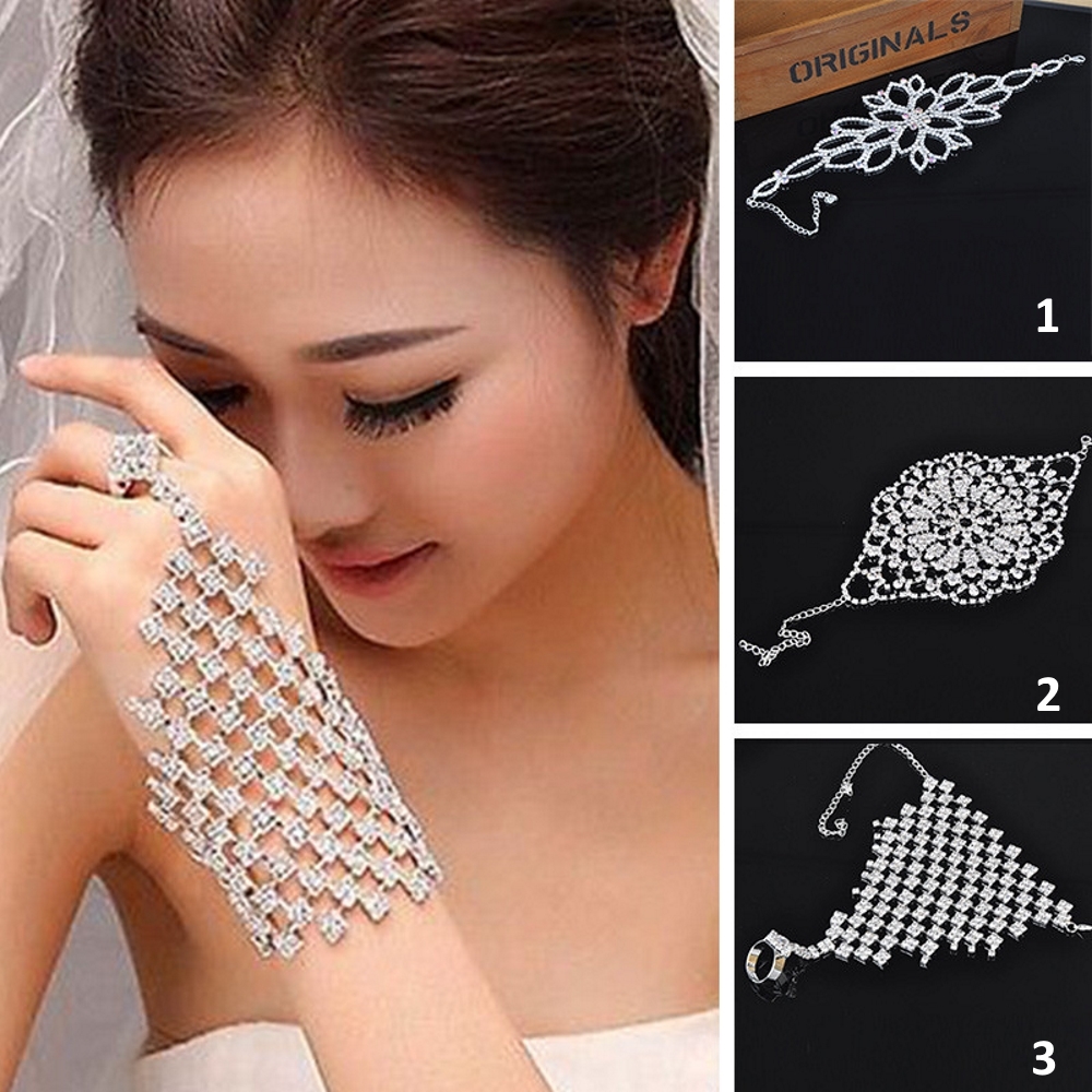 Luxury  Crystal Bracelet Bridal Wedding Jewelry 