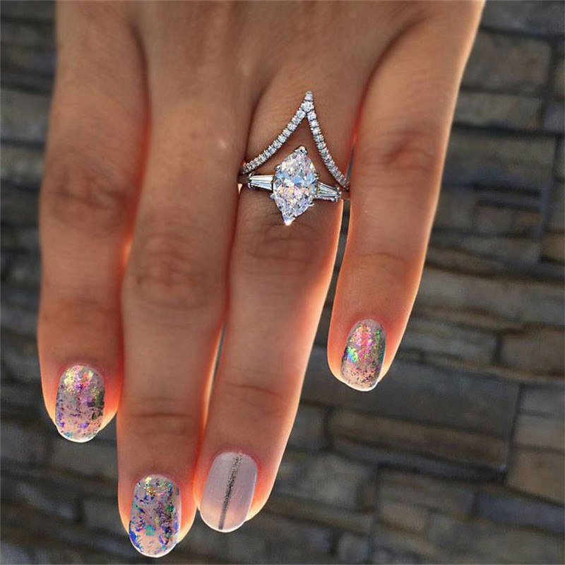 GOLD PLATED RING Cubic Zirconia - 2