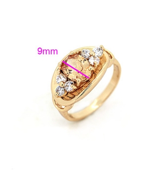 18K Guldfyllda Guld Filled gulddoublé Ring CZ - 2