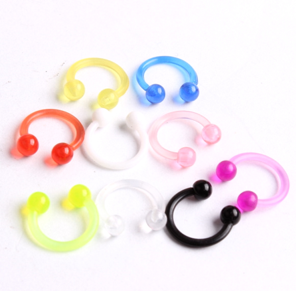 Body Piercing smycken näsa ring Bcr ring UV bioflex näsa smycken - 3