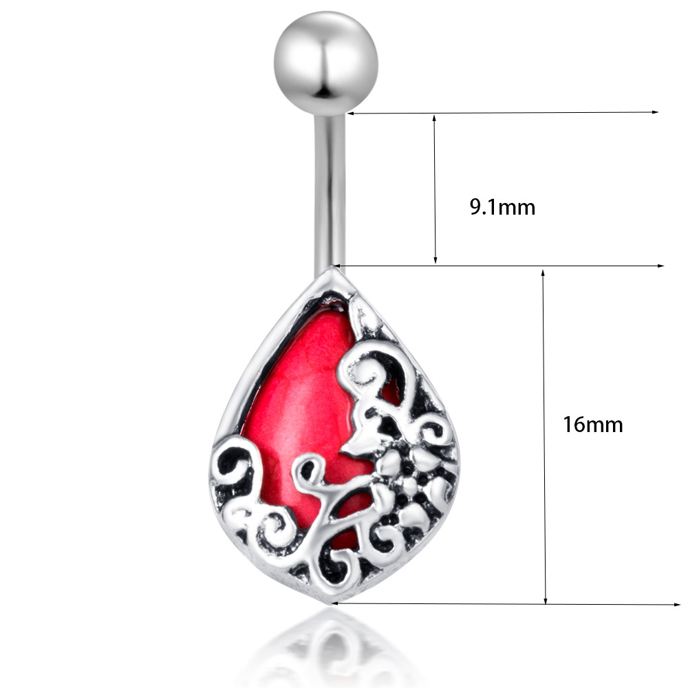 Navel Belly Button Ring Body Piercing 316l Steel  Vintage  - 2