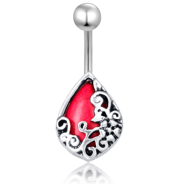 Navel Belly Button Ring Body Piercing 316l Steel  Vintage 