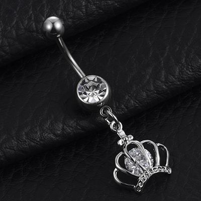 Navelpiercing Zircon krona