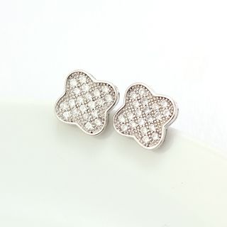 White Gold Filled CZ Womens Earrings - 2