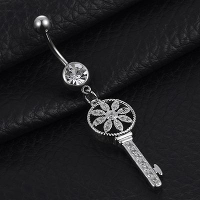 Navelpiercing Zircon Nyckel