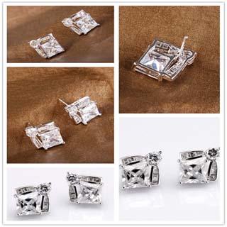 Guldfyllda Vitguld Filled gulddoublé Örhänge Cubic Zirconia - 2