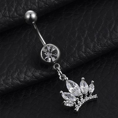 Navel Piercing Zircon CROWN