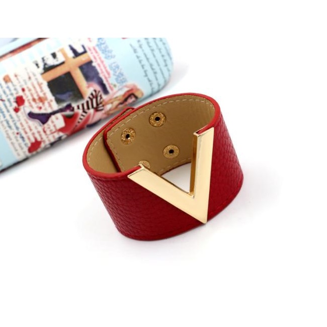 Leather Wrap Wristband Bracelet Bangle - 6