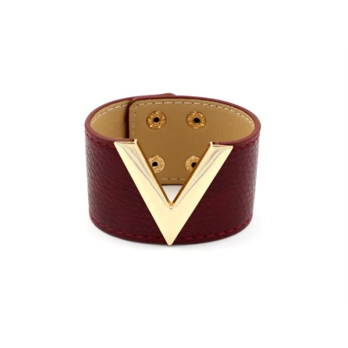 Leather Wrap Wristband Bracelet Bangle - 3