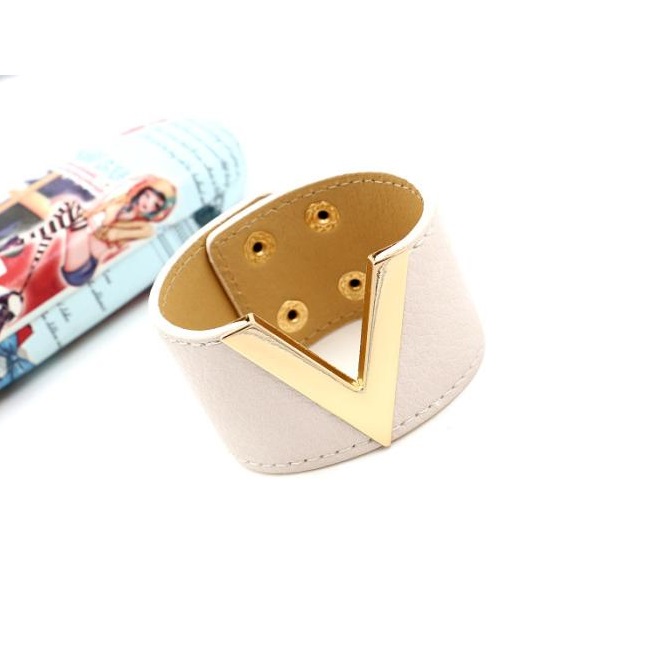 Leather Wrap Wristband Bracelet Bangle - 7