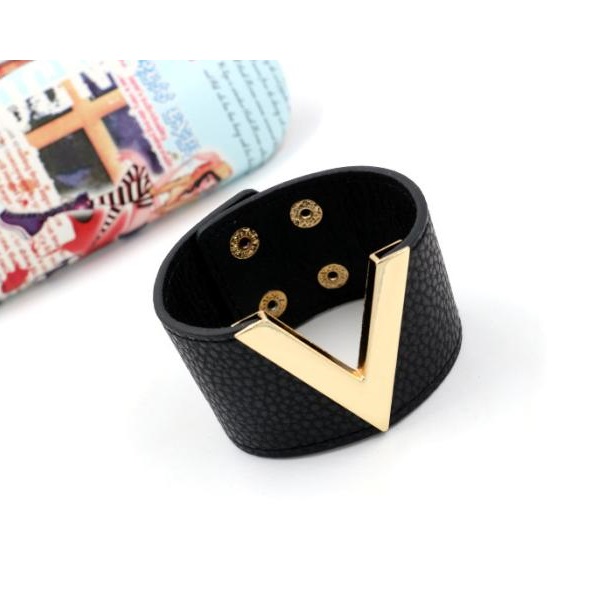 Leather Wrap Wristband Bracelet Bangle - 2