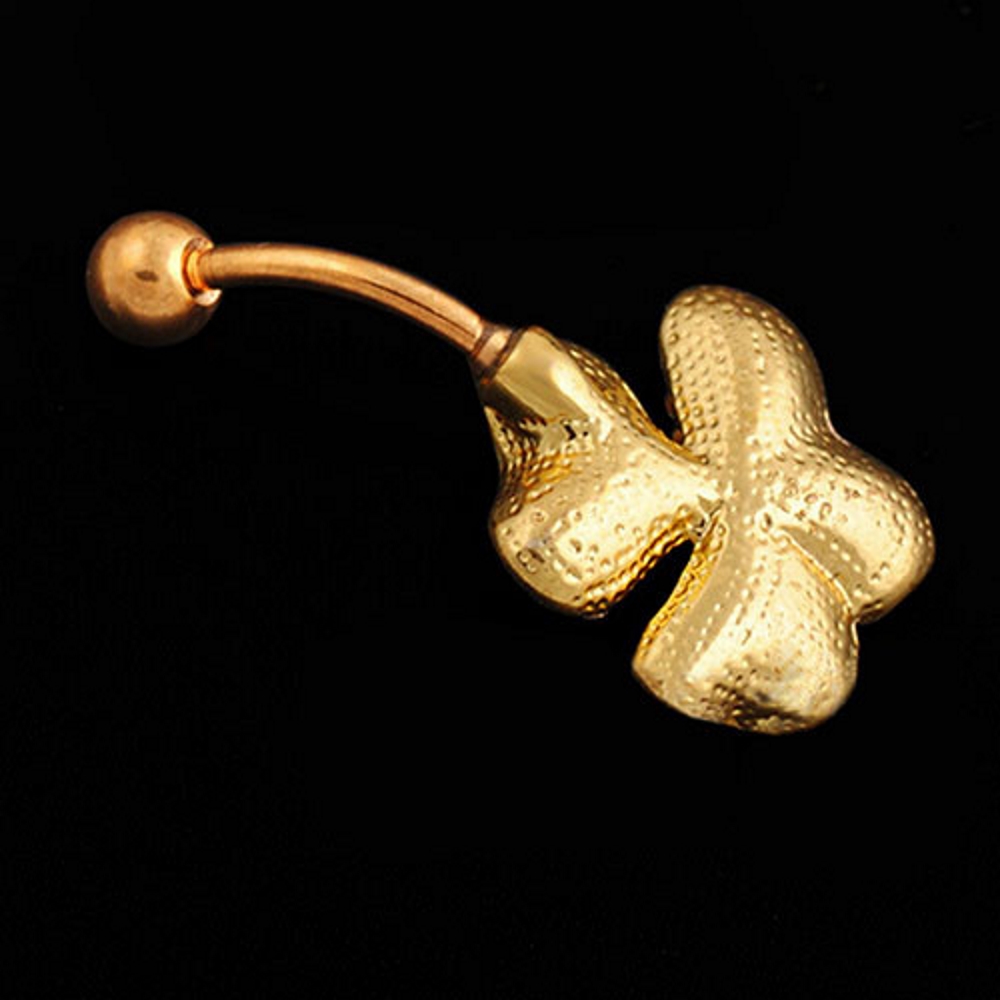 Gold Plated Navel Belly Button Ring Body Piercing - 5