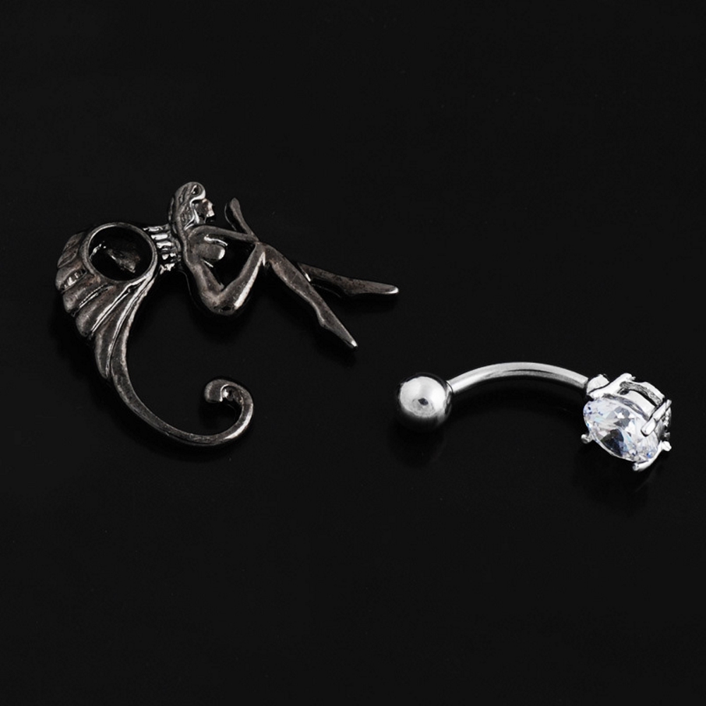 Svart ängel Navelpiercing Piercing smycken - 4