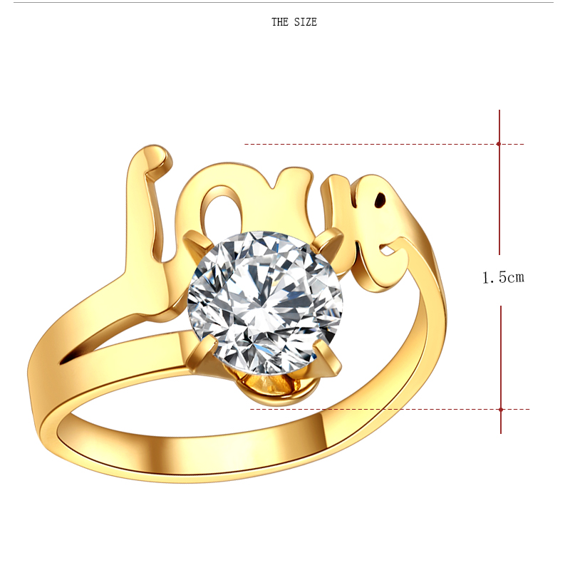 Rostfritt stål ring CZ - 2