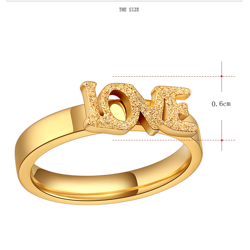Rostfritt stål ring LOVE - 2