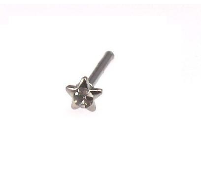 Stainless steel Attrctive Design Nose Stud Ring with Crystal Fashion Body Piercing Jewelry - 4