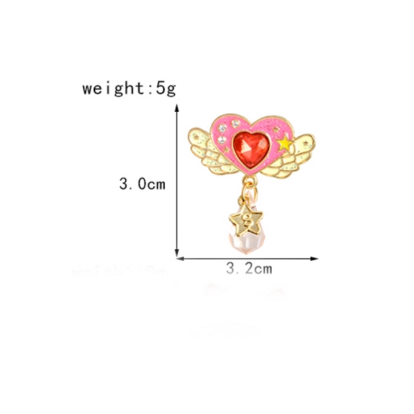 Brooch Crystal Heart  - 2