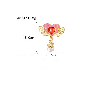 Brooch Crystal Heart 