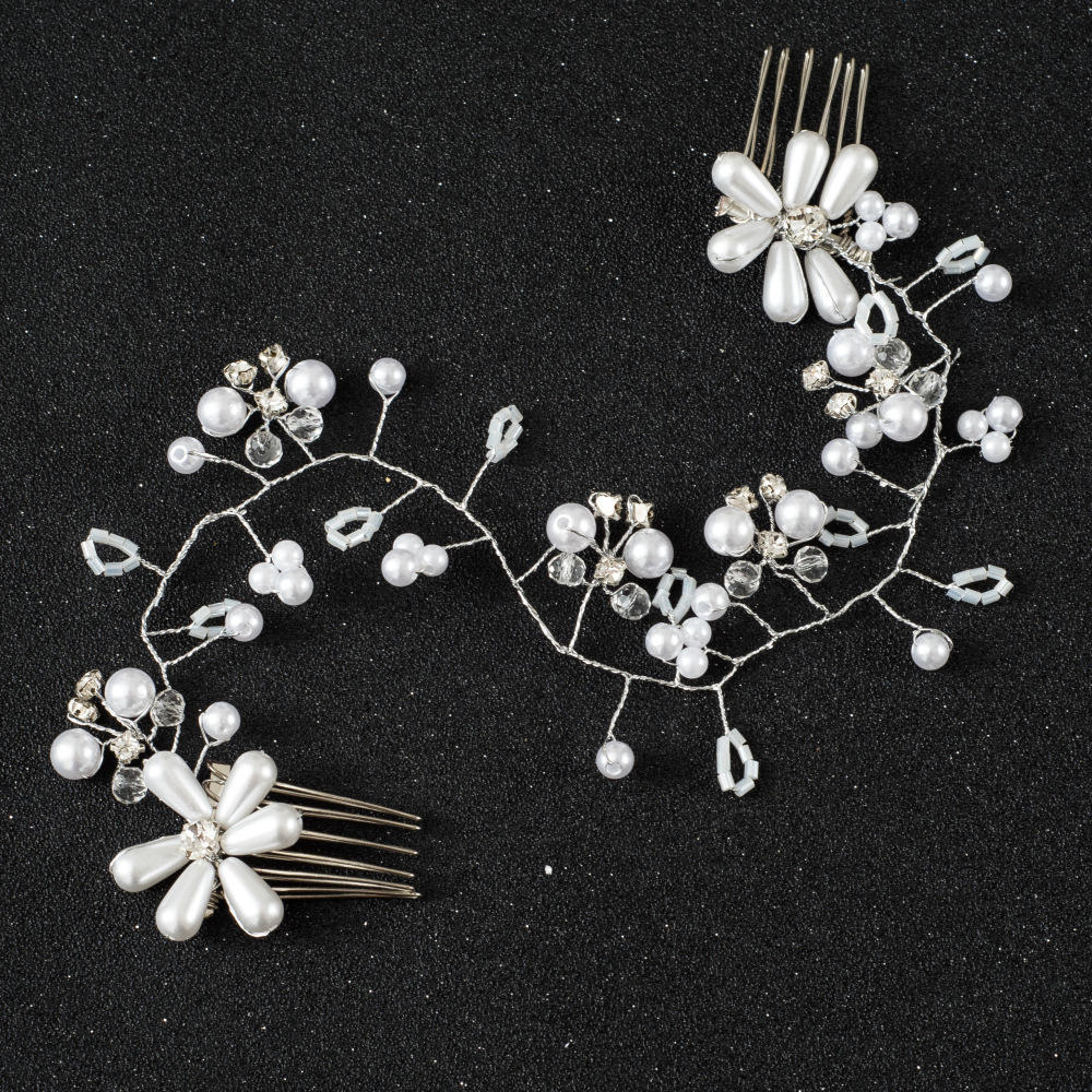 Women Hair Band Bowknot Hairband Wedding  Faux Pearl  - 6