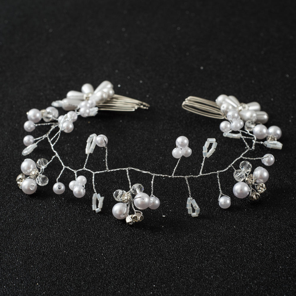 Women Hair Band Bowknot Hairband Wedding  Faux Pearl  - 4