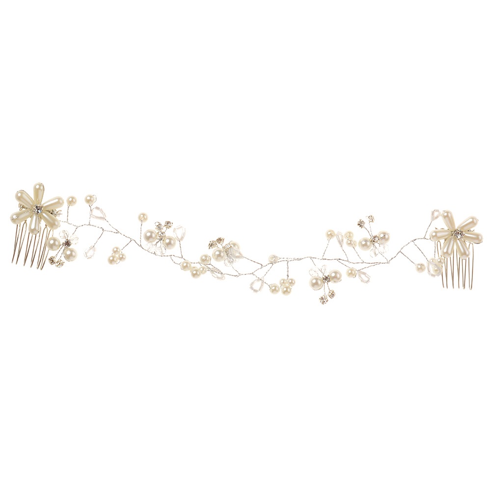 Women Hair Band Bowknot Hairband Wedding  Faux Pearl  - 2