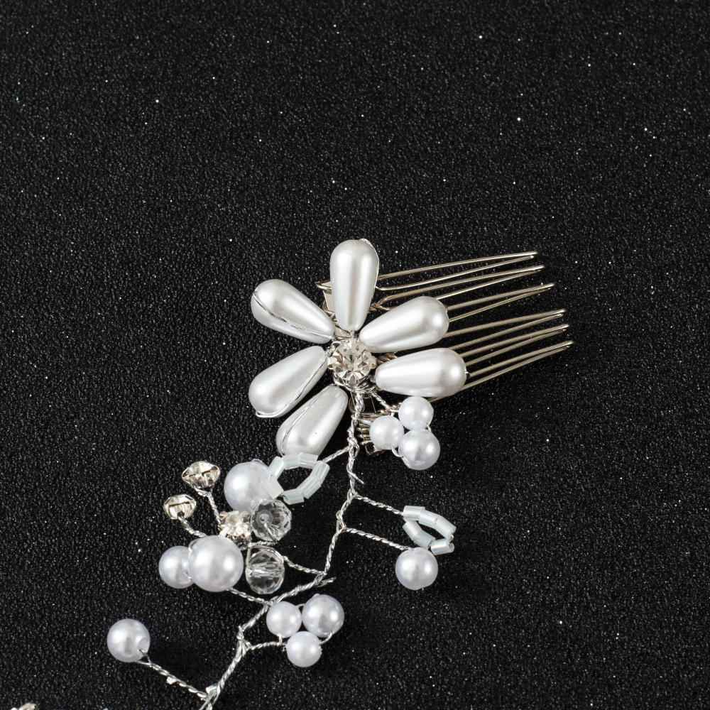 Women Hair Band Bowknot Hairband Wedding  Faux Pearl  - 5