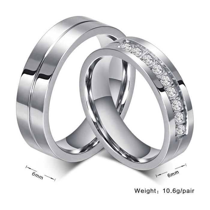 Rostfritt stål ring  guld/silver - 2