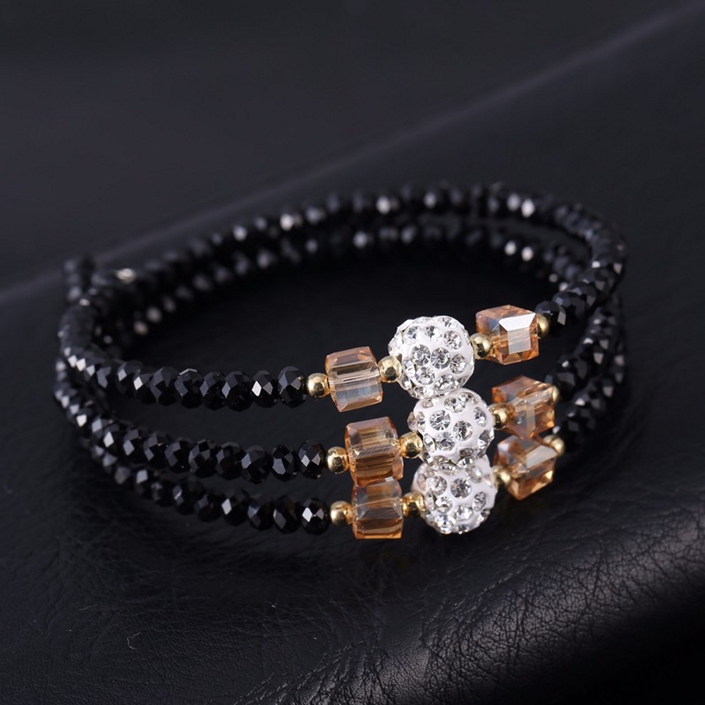 3 skikt kristall armband - 5