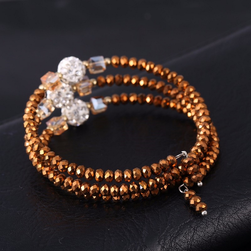 3 skikt kristall armband - 6