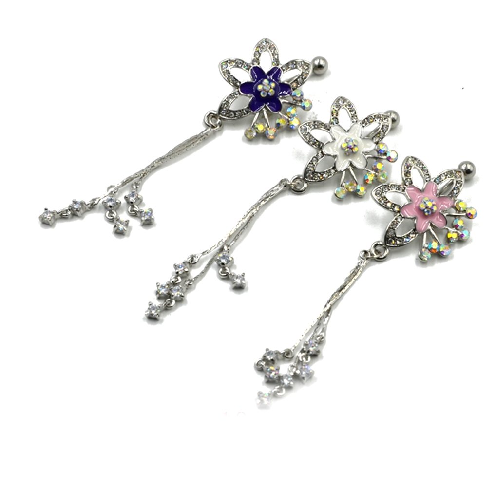 Navelpiercing blomma