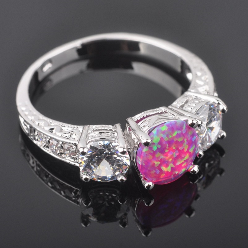 Silversmycken filled ring ROSA Brand Opal - 4
