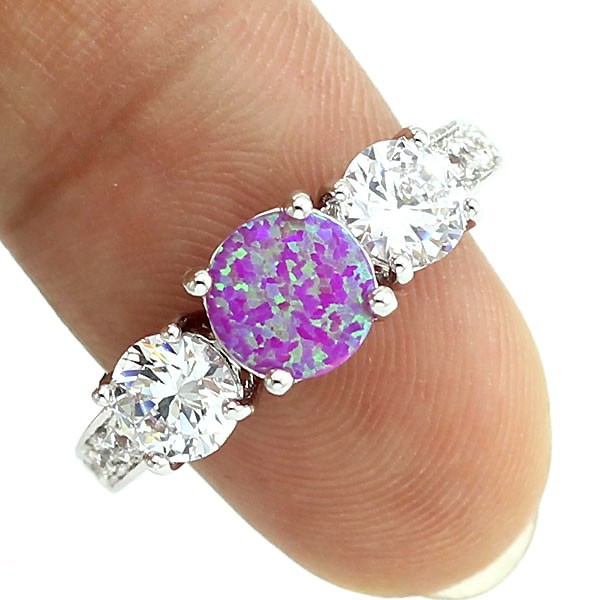 Silversmycken filled ring ROSA Brand Opal - 2