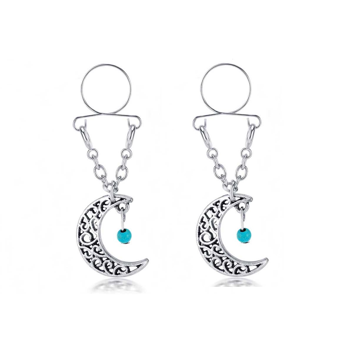 2 st / pack Bröstpiercing falska bröst ring - 2