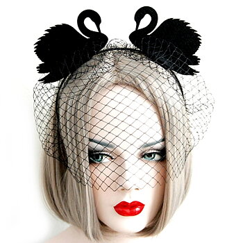 Halloween hatt hårband svan